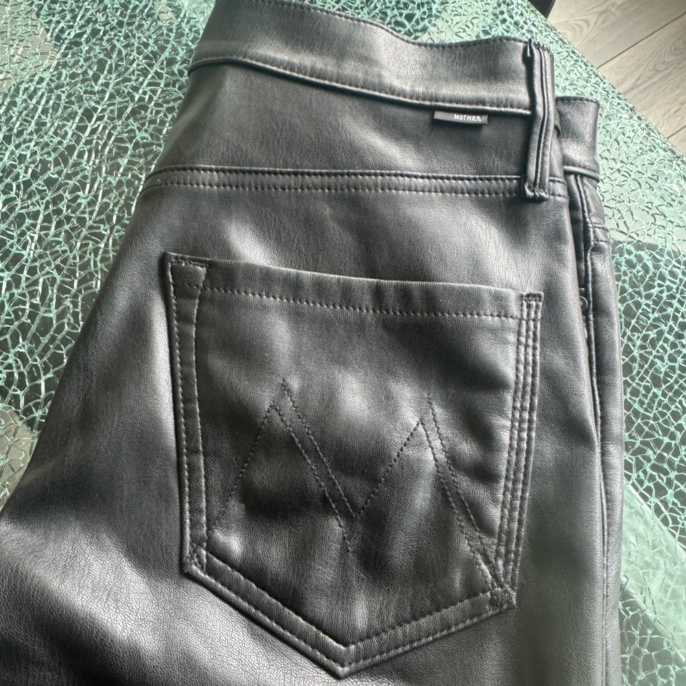MOTHER black‎ Faux Leather Pants 29 - Picture 2 of 8